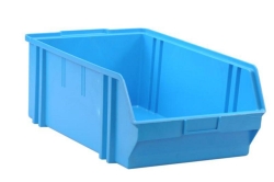 Sichtbox stapelbar, PS, blau L 490/425, B 310, H 180mm