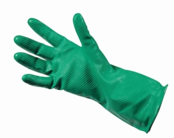 EKASTU chemical protection gloves size 9-9½ (L) M3-PLUS, cat.3, Nitrile-FPM, approx. 31 cm long, pair