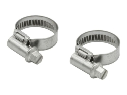 Tube clamps, size 2 for tubing 10 to 12 mm ID or reinforced tubing 8 mm ID