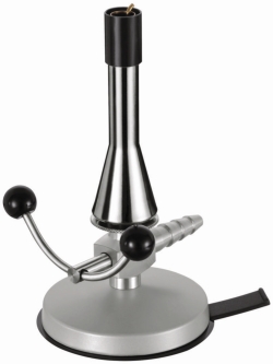 Teclubrenner für Erdgas Lufregulierung, Doppel-Hebelhahn Sparflamme innen, DIN-Ausführung