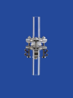 Clamp for glass/metal tube adaptor