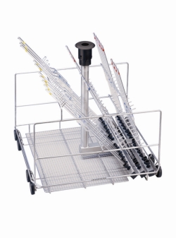 Injector trolley E 404/1 for 38 pipettes in 3 rows