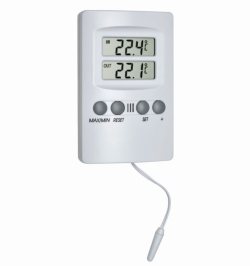 Digitales Min./Max.-Innen/Außen-Thermometer mit Sensor