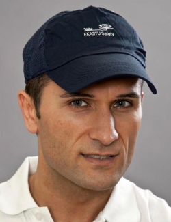 Hairnet with shield, blue