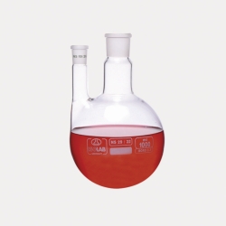 Round bottom flasks with two necks, parallel arm, borosilicate glass 3.3