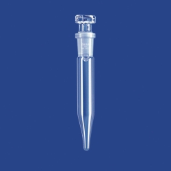 Test tubes with NS joint, with conical bottom, DURAN<sup>®</sup> tubing, with hexagonal glass stopper