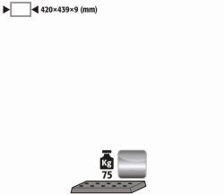 Perforated insert 1.4016, H=9mm for VBF/F30.60.110/140/59-S/2S/A.