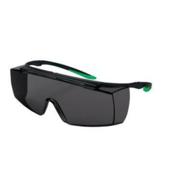 Protection glasses super f OTG 9169 colour:black/green, lenses:PC grey welding protection, infradur AF