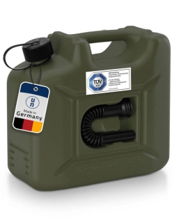 Transport-Kanister "Profi" 10 Ltr., oliv, mit integriertem Auslaufrohr schwarz
