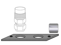 Preparation pipe penetration with internal thread for up to 2 Ermeto threads