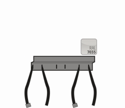 Bottle holder with Straps (each 2x) for fication compressed gas cylinder