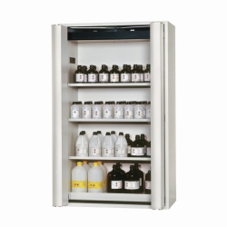 Sicherheitsschränke S-PHOENIX Vol. 2-90 mit Falttüren, 3 Fachböden, pulverbeschichtetes Stahlblech