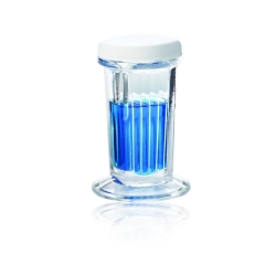 WHEATON-Färbetrog für 5 Objektträger mit PP Kappe, weiß, VE=6 (900570)