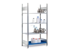 Hazardous material shelf type REG with 3 gratings, 1 collecting sump, 1060 x 640 x 2000 mm