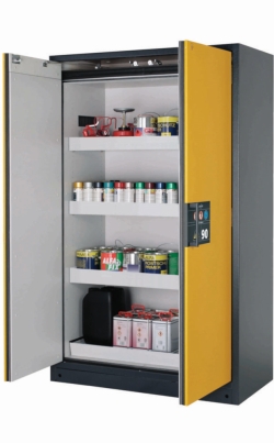 Saftey cabinet Q-CLASSIC-90 WD 1200 x 615 x 1955 mm (WxDxH), RAL 7016/RAL 1004, 3 tank bottoms,