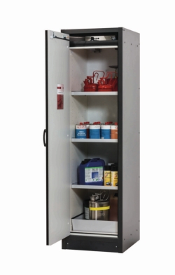Saftey cabinet Q-Classic-30 WD 564 x 620 x 1947 mm (WxDxH), swing door grey RAL 7035, 3 shelves,