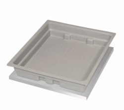 Tank bottom 424x472x67 mm metal free melamine/PP