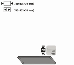 Shelf angular, powder coated for small bottles