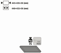 Shelf angular, powder coated for small bottles -only for G90.205.060(.R)-