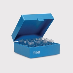 Cuvette rack with attached lid, PP