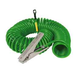 Spiral earthing cable 3 m with clamp