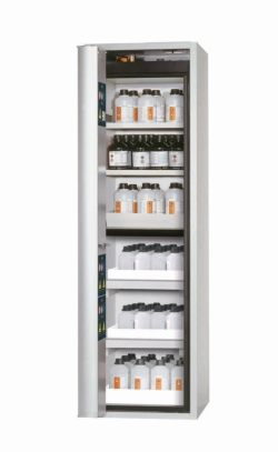 Combination cabinet PHOENIX Typ 90 597 x 617 x 1969 mm (WxDxH), light grey RAL 7035,incl. 2 shelves,
