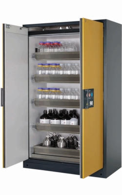 Saftey cabinet Q-CLASSIC-90 WD 1200 x 615 x 1955 mm (WxDxH), RAL 7016/RAL 1004, 5 pull-out shelves