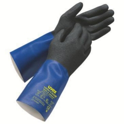 Protection gloves RUBIFLEX S XG35B ca.35 cm, size 7, type 60557, blue/black, pair