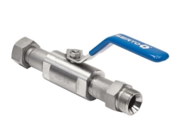 Shut-off valve M24x1,5 female/ male -40...+200°C