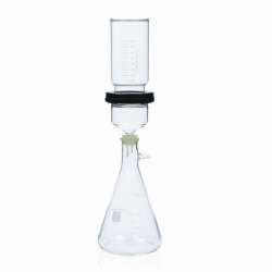 Filtriergeräte mit PTFE-Filterhalter, mit Schraubverbindung und Silikonstopfen