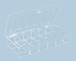 Sortimentskasten PS-Mini, 6 F&auml;cher, glasklar, 210x120x36 mm