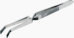 Pinzette rostfrei, selbstspannend, gebogen