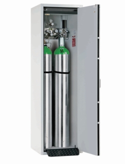 Pressure gas bottle cabinet RAL 7035 2050x598x616 mm, DIN RECHTS incl. standard interior const. of: