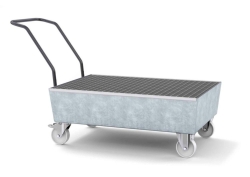 Catching bowl, steel electroplated movable, grid, 850x1450x1150mm