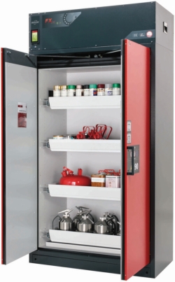 Saftey cabinet FX-Pegasus-90 1193 x 615 x 2294mm (WxDxH), RAL 7016/RAL 3020, 4 Excerpts,