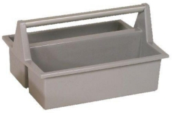 Universal Werkzeug-Tragekasten mit Aluminium-B&uuml;gelgriff, grau, 294x396x215 mm, VE=12