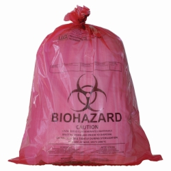 Entsorgungsbeutel, PP, mit Biohazard-Aufdruck und Sterilindikator