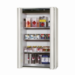 Sicherheitsschränke S-PHOENIX Vol. 2-90 mit Falttüren, 3 Fachböden, Edelstahl