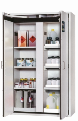 Combi-Cabinet K-Classic-90 RAL 7035, 1196x616x1968mm, incl. 3 shelves, 1 perforated metal plate insert,