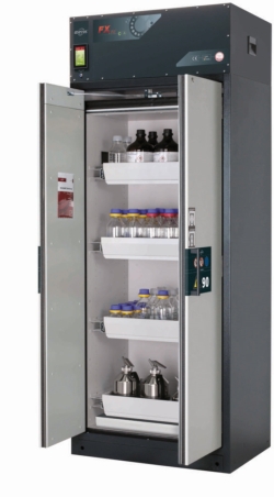 Saftey cabinet FX-Pegasus-90 893x615x2294mm (WxDxH), RAL 7035, 4xrights, 1x floor tub