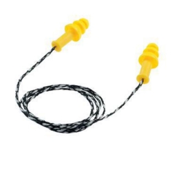 Ear protection plugs whisper surpreme yellow, with band and HyBox pack of 50 pair