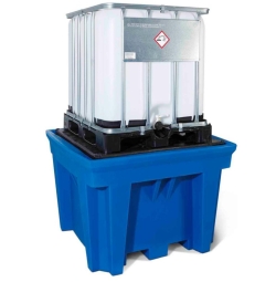 IBC station, w. PE storage space 1430x1430x965mm