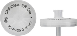 CHROMAFIL® Xtra Single Filter IC-45/25 Special filters for ion chromatography 0.45 µm, 25 mm colorless PP housing,