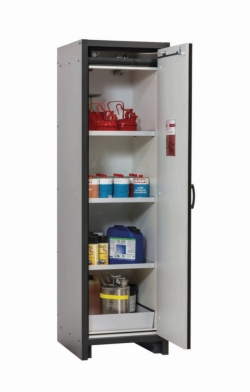 Safety cabinet Q-Classic-30 WDR wing doors, 564x620x1947mm (WxDxH) RAL 6011, 3 shelves,
