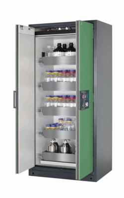 Safety cabinet Q-PEGASUS-90 WDAC RAL 7016, structure, door RAL6011 Structure + 5x AZ 1x BW.S ES 1.4301 crude. Q90