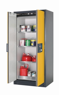 Saftey cabinet Q-CLASSIC-90 WD 893 x 615 x 1953 mm, RAL 7016 / RAL 1004, 3 shelves, ground connection