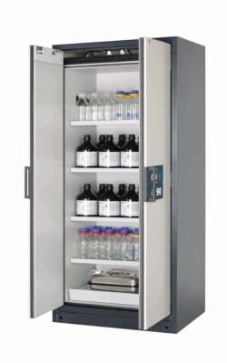 Saftey cabinet Q-CLASSIC-90 WD 900 x 615 x 1955 mm (WxDxH), RAL 7016/RAL 7035, 4 shelves,