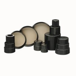 WHEATON-Schwarze Phenolharz Schraubkappen PTFE-beschichtete (14B) Einlage Gr. 15-415, VE=200 (240463)