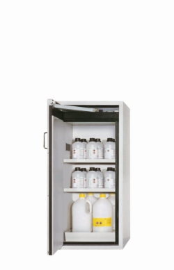 Safety cabinet S-CLASSIC 90 WDL 596 x 616 x 1298 mm (WxDxH), RAL 7035, safety yellow, incl. 2 shelves,