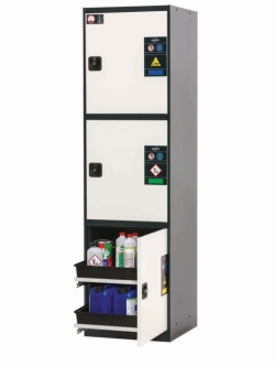 MultiRisk cabinet for chemicals 545 x 520 x 1950 (HxWxD) corpus RAL 7016, doors RAL 9010